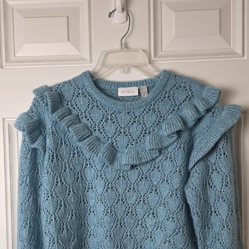 The Children's Place Light Blue Lace Sweater. Size 14